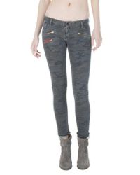Etienne Marcel - Blue Camo Moto Denim - Lyst