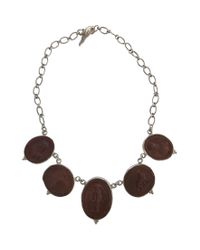 Barry Brinker - Metallic Lava Cameo On Chain - Lyst
