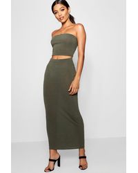 bandeau and midi skirt set