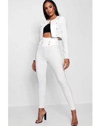 white trouser and blazer co ord