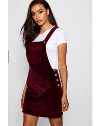 corded dungaree dress