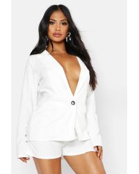 White tailored shorts and blazer Clearance