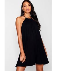 tie neck swing dress