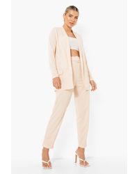Conjunto De Traje De Tela Shell Con Americana Y Pantalón Boohoo de color  Rosa - Lyst