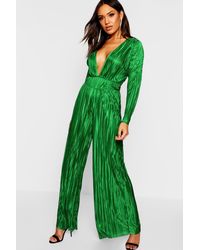 green long sleeve jumpsuit