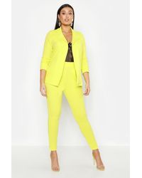 boohoo yellow suit