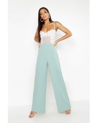 boohoo leg wide waisted seam trousers pants