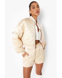 wmns hooligans satin bomber jacket