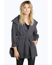 gray waterfall coat