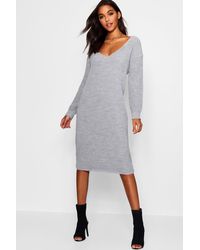 oversized midi jumper dress