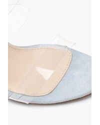 double clear band mule heels