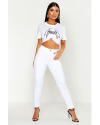 boohoo white jeans