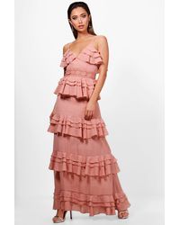 boohoo blush maxi dress