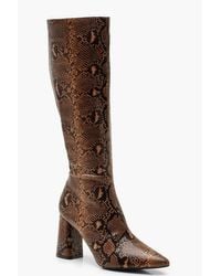 knee high snake boots