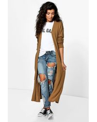 camel cardigan duster