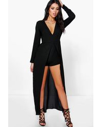 boohoo long sleeve jumpsuit