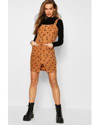 polka dot dungaree dress