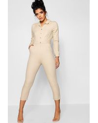boohoo denim boiler suit