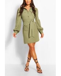 women's utility shirt dress