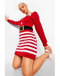 mrs claus sweater dress