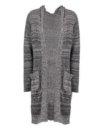boohoo longline hooded cardigan pockets ribbed
