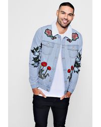 floral jean jacket mens
