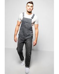 grey denim dungarees