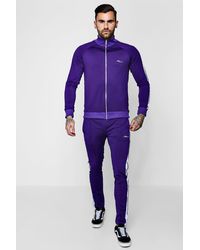 purple mens tracksuit
