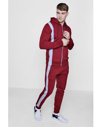 boohoo mens red tracksuit