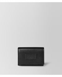 Bottega Veneta Tri-fold Wallet In LEGGERO in Nero (Black) for Men 