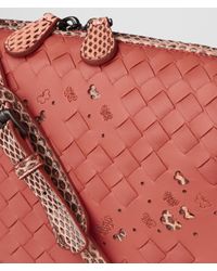 Bottega Veneta Multicolor Hibiscus Intrecciato Nappa Ayers Nodini Bag