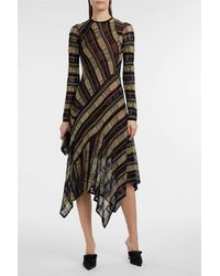 Peter Pilotto Black Asymmetric Crochet-knit Dress, Size Xs, Women