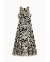 Notte by Marchesa | Metallic Embroided Tea Dress | Lyst