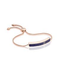 Monica Vinader | Blue Lapis Baja Bracelet | Lyst