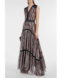Peter Pilotto Metallic Silk-blend Lamé Gown, Uk10