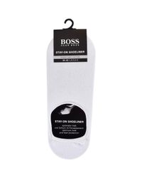 BOSS Hugo White Invisible Sock Liner for men