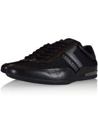 BOSS Green Leather Space Lowp 50327366 001 in Black for Men | Lyst
