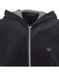 emporio armani velour hoodie