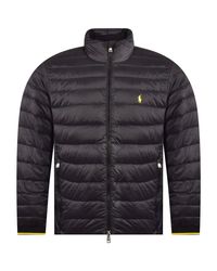 yellow polo bubble jacket