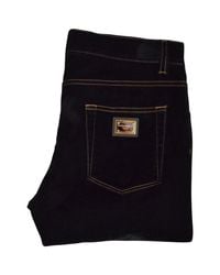 Dolce & Gabbana Black Velvet Slim Fit Jeans for men