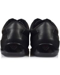armani black trainers mens