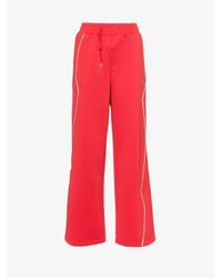 ADER ERROR Red Contrast Piping Track Pants