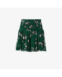 Ganni Green Pine Grove Leaves Print Skirt