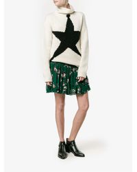 Ganni Green Pine Grove Leaves Print Skirt