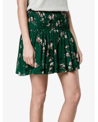 Ganni Green Pine Grove Leaves Print Skirt