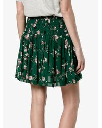 Ganni Green Pine Grove Leaves Print Skirt