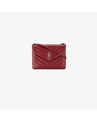 Saint Laurent Leather Toy Lou Lou Shoulder Bag in Red | Lyst