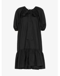 CECILIE BAHNSEN Black Flared Hem Midi Dress