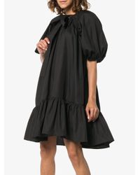 CECILIE BAHNSEN Black Flared Hem Midi Dress