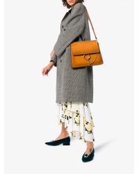 Chloé Caramel Brown Faye Patent And Leather Shoulder Bag